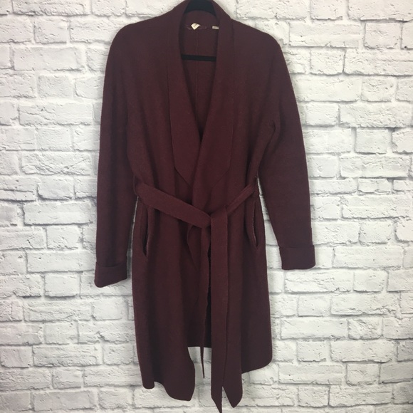 Anthropologie Moth Wine Mayella Sweater Coat with Belt - Picture 2 of 11